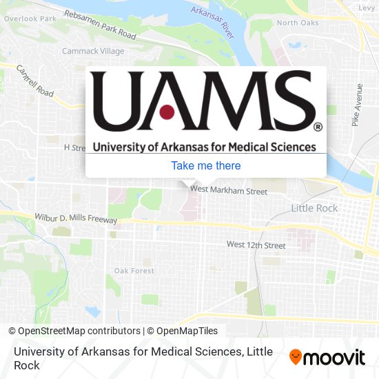 Mapa de University of Arkansas for Medical Sciences
