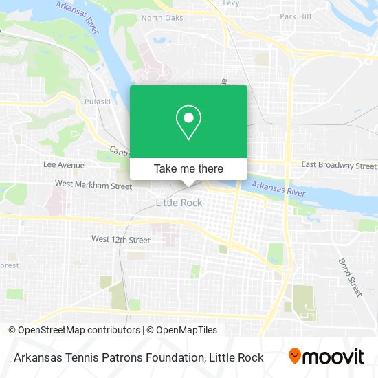 Mapa de Arkansas Tennis Patrons Foundation