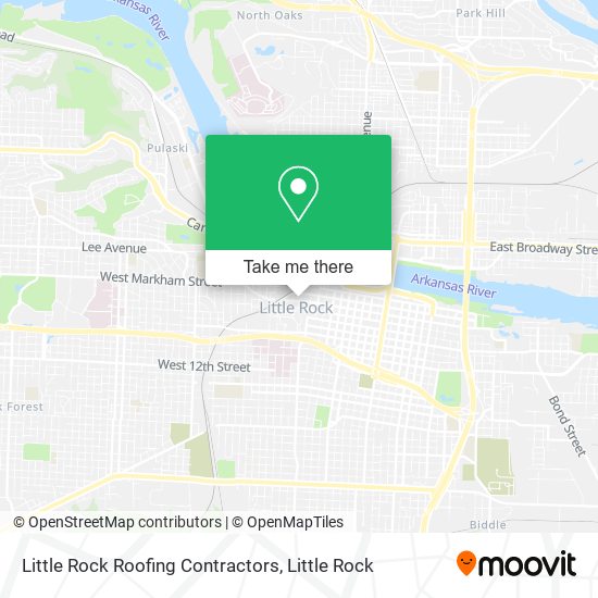 Little Rock Roofing Contractors map