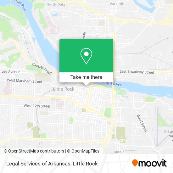 Mapa de Legal Services of Arkansas