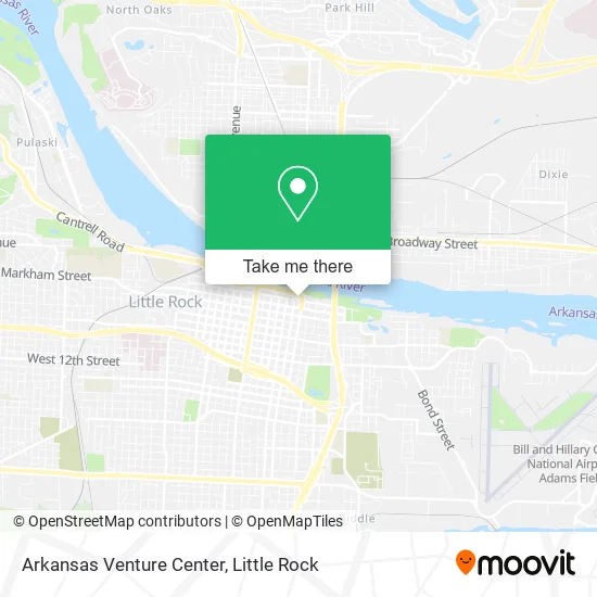 Arkansas Venture Center map