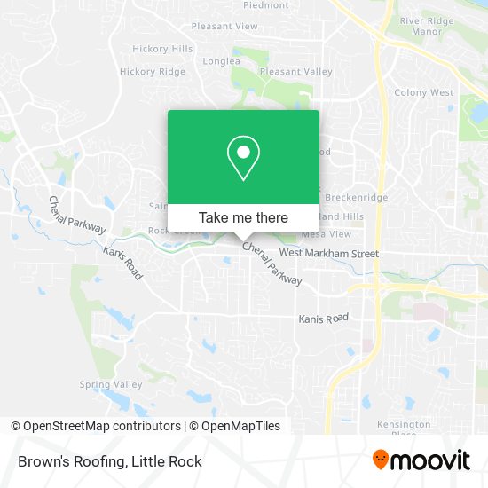 Brown's Roofing map