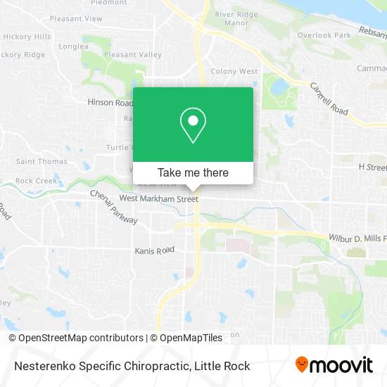 Nesterenko Specific Chiropractic map
