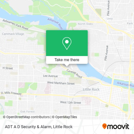 Mapa de ADT A D Security & Alarm