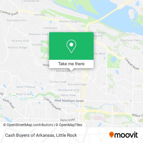 Cash Buyers of Arkansas map