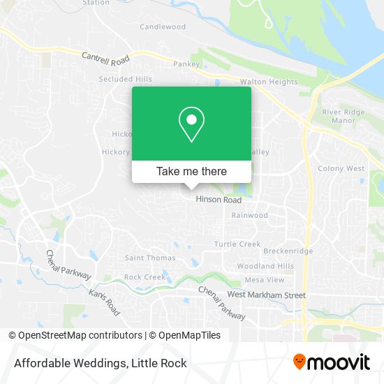 Affordable Weddings map