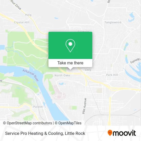 Service Pro Heating & Cooling map