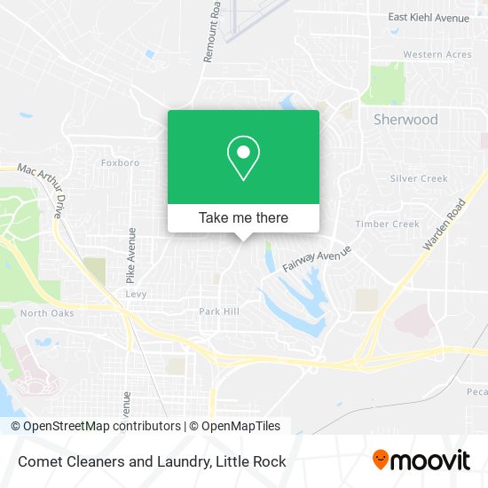 Comet Cleaners and Laundry map