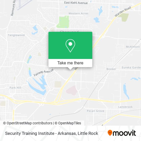 Mapa de Security Training Institute - Arkansas