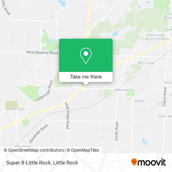 Super 8-Little Rock map