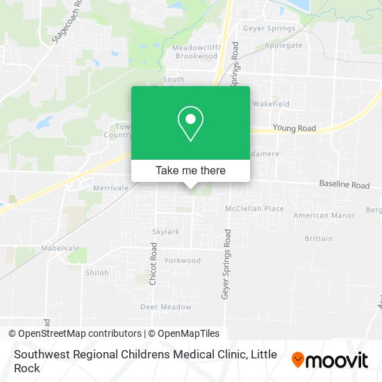 Southwest Regional Childrens Medical Clinic map