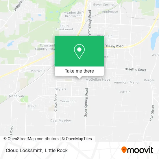 Cloud Locksmith map