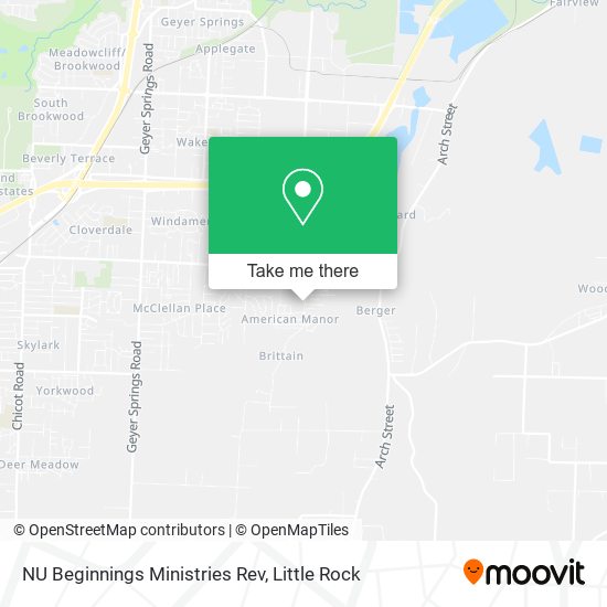 Mapa de NU Beginnings Ministries Rev