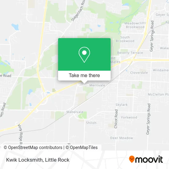 Kwik Locksmith map