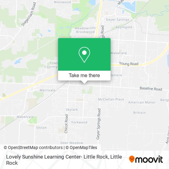 Mapa de Lovely Sunshine Learning Center- Little Rock