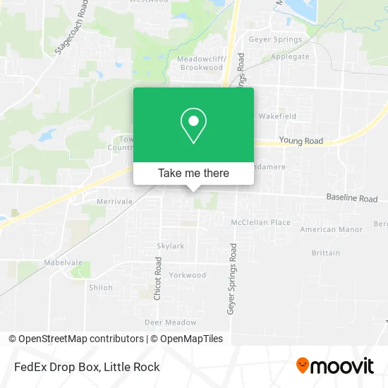 FedEx Drop Box map