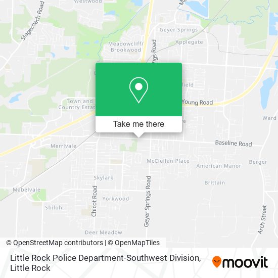 Mapa de Little Rock Police Department-Southwest Division
