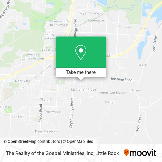 The Reality of the Gospel Ministries, Inc map