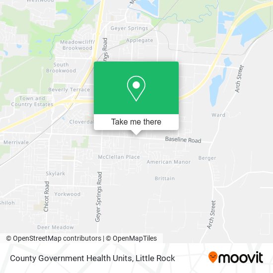 County Government Health Units map