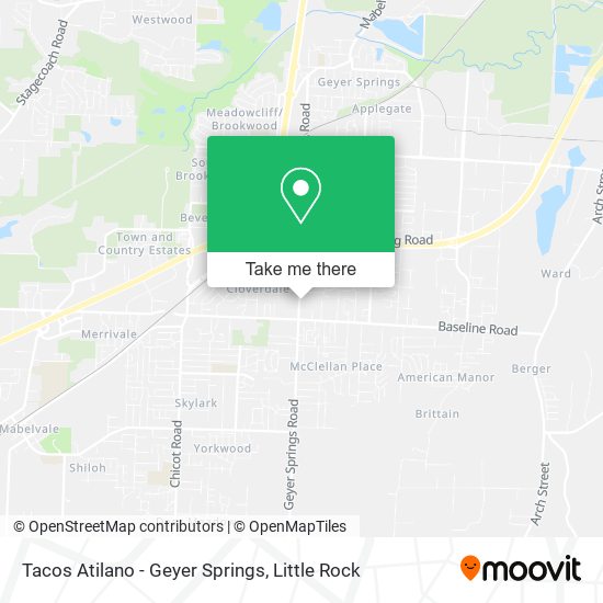 Mapa de Tacos Atilano - Geyer Springs