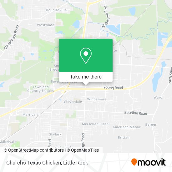 Church's Texas Chicken map