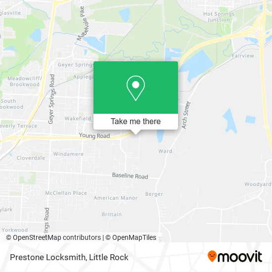 Prestone Locksmith map