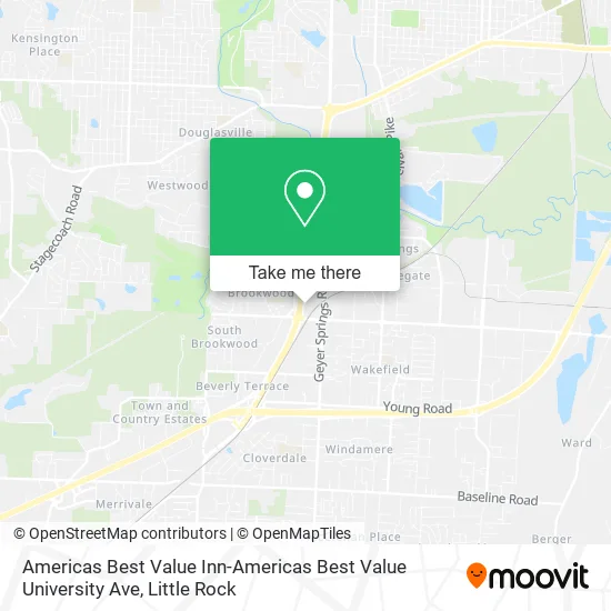 Americas Best Value Inn-Americas Best Value University Ave map
