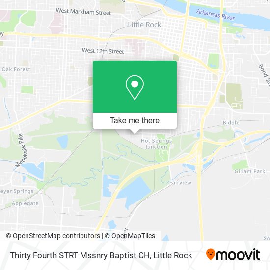 Mapa de Thirty Fourth STRT Mssnry Baptist CH