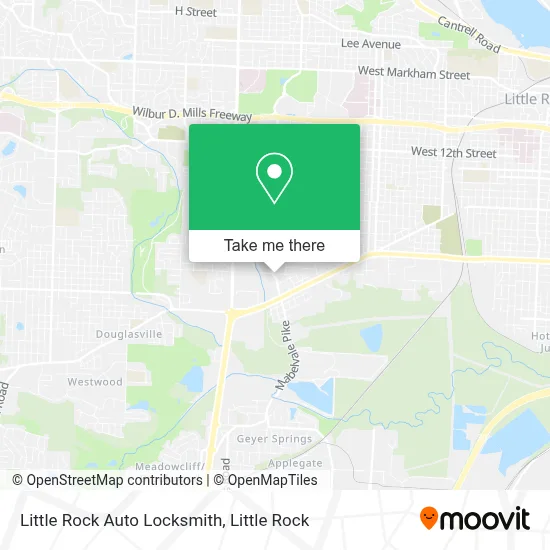 Little Rock Auto Locksmith map