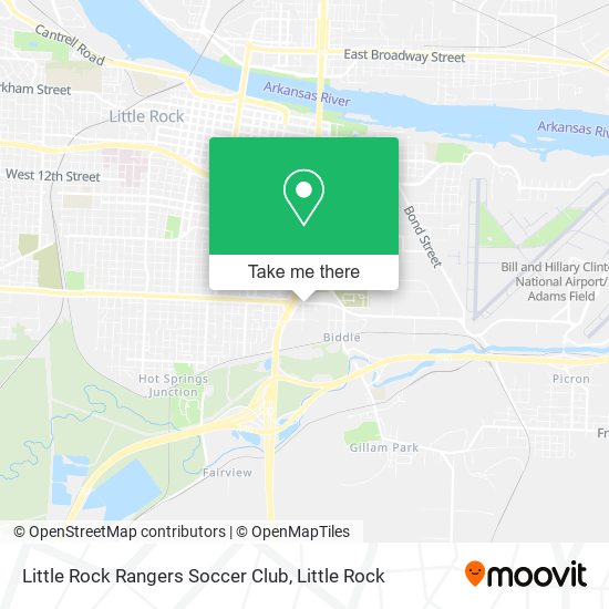 Little Rock Rangers Soccer Club map