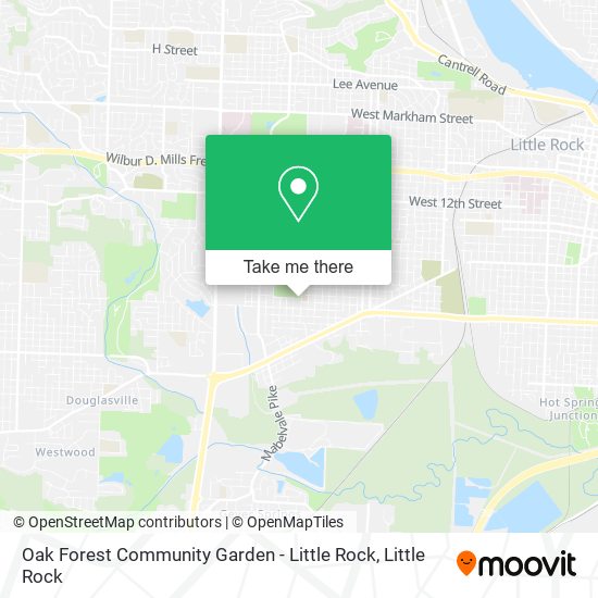 Oak Forest Community Garden - Little Rock map