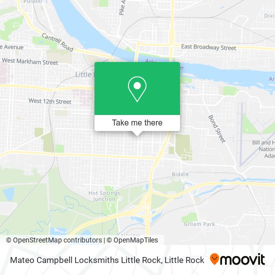 Mapa de Mateo Campbell Locksmiths Little Rock