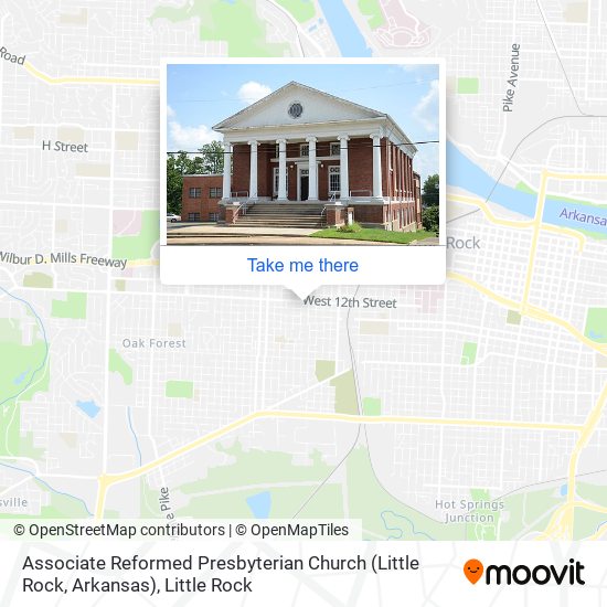 Mapa de Associate Reformed Presbyterian Church (Little Rock, Arkansas)