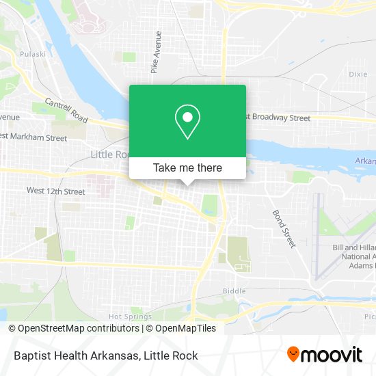 Baptist Health Arkansas map