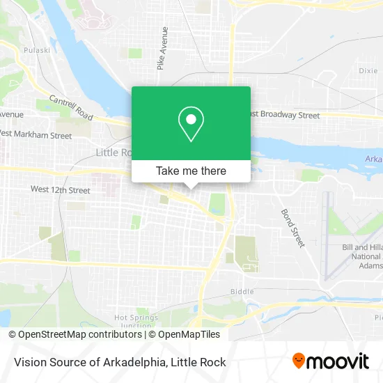Vision Source of Arkadelphia map
