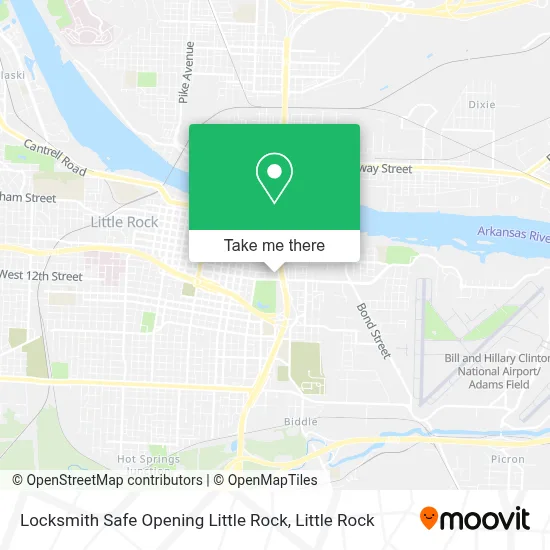 Locksmith Safe Opening Little Rock map