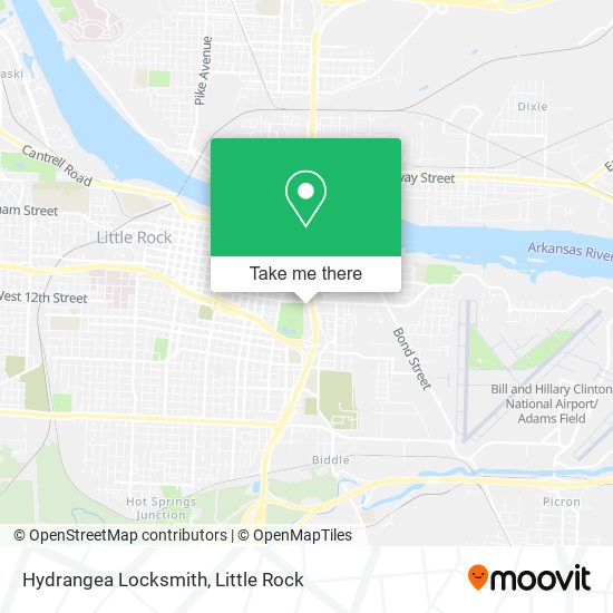 Hydrangea Locksmith map