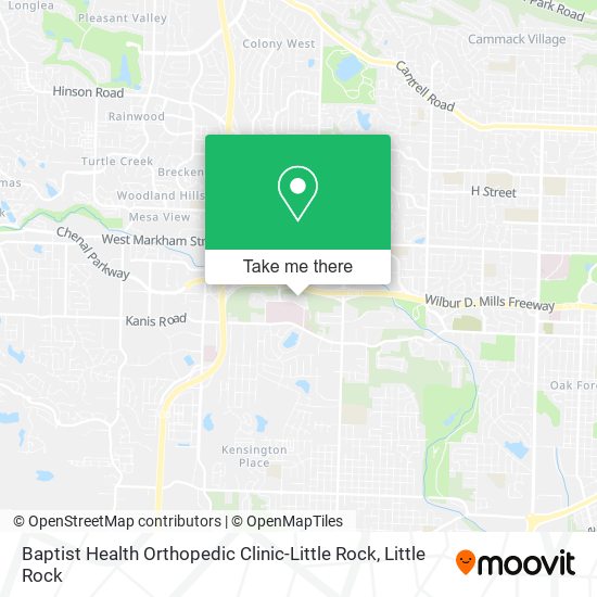 Mapa de Baptist Health Orthopedic Clinic-Little Rock