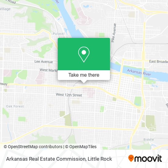 Mapa de Arkansas Real Estate Commission