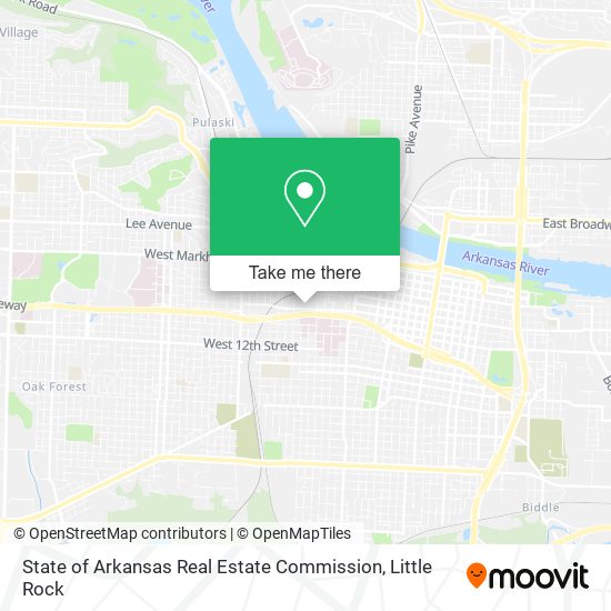 State of Arkansas Real Estate Commission map