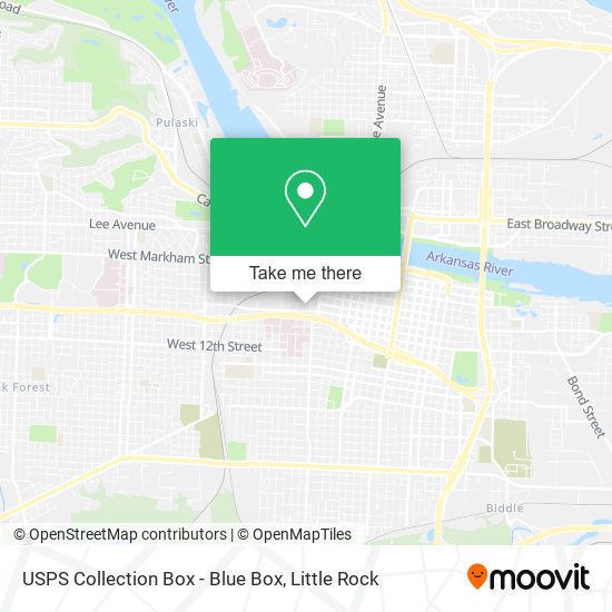 USPS Collection Box - Blue Box map