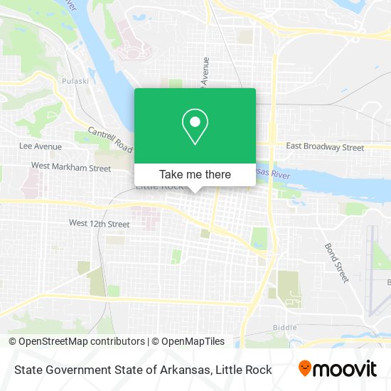 State Government State of Arkansas map