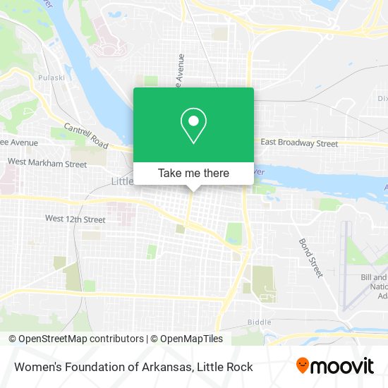 Women's Foundation of Arkansas map