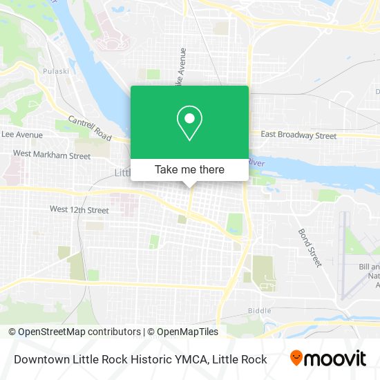 Mapa de Downtown Little Rock Historic YMCA