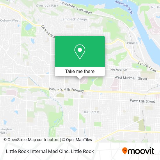 Little Rock Internal Med Cinc map