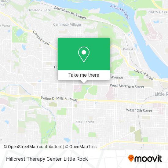 Hillcrest Therapy Center map