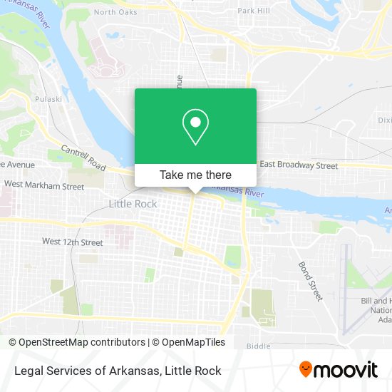 Mapa de Legal Services of Arkansas