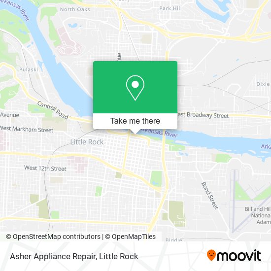 Asher Appliance Repair map