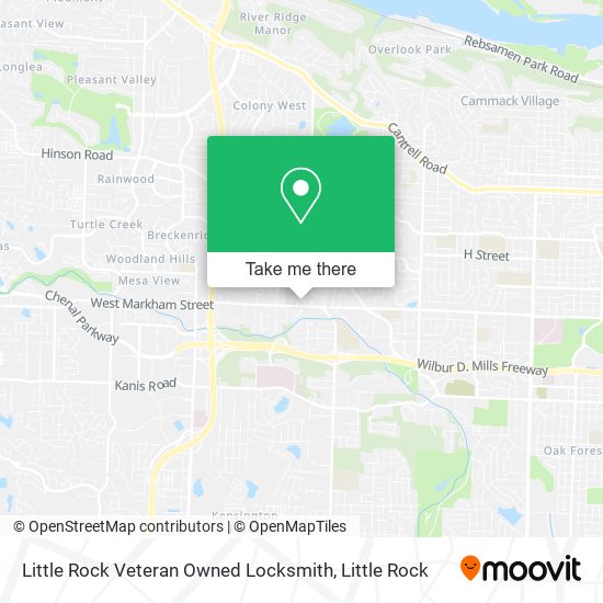 Little Rock Veteran Owned Locksmith map
