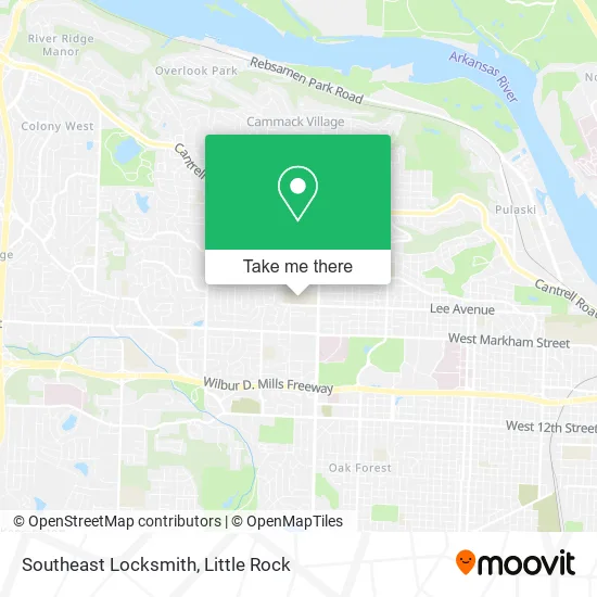 Southeast Locksmith map